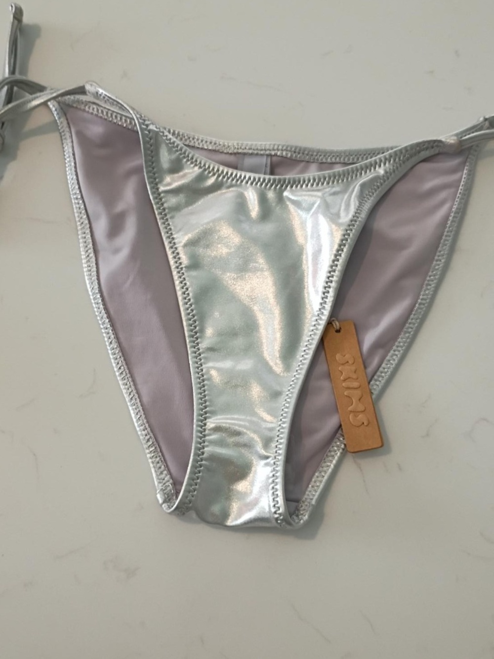 🔥 Skims Small Metallic Swim Bottoms